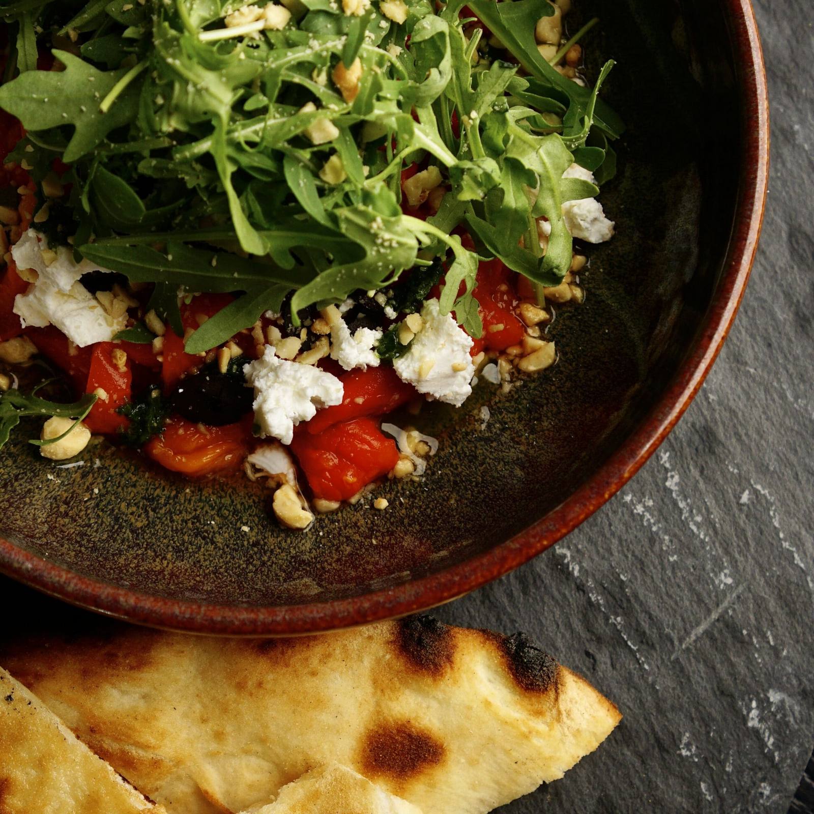 Baked peppers with feta